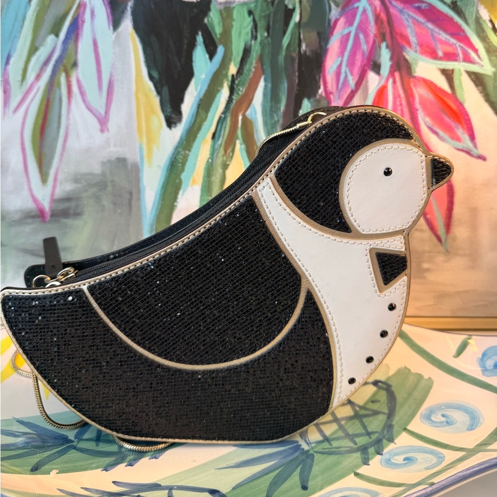 Kate Spade novelty Clifton Lane Sparkly Tuxedo Penguin Crossbody Bag